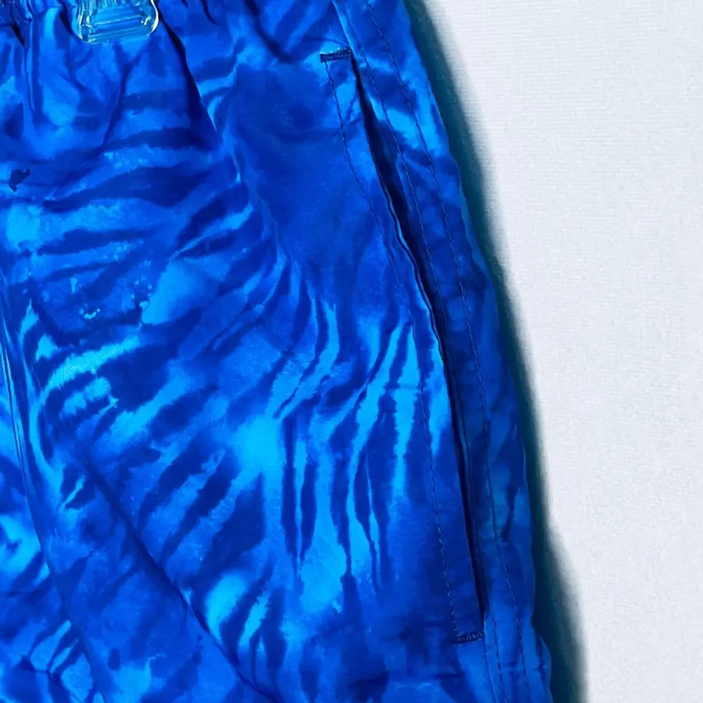 Whattry Blue Swim Trunks Pockets New S